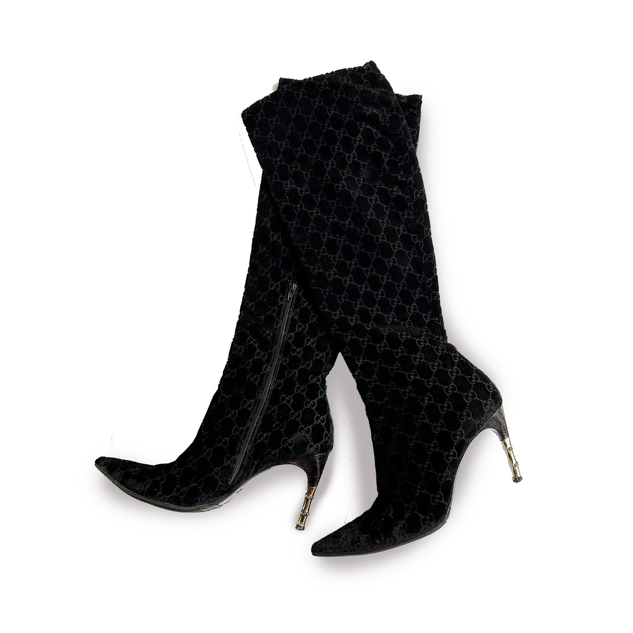 Gucci Tom Ford Velvet Boots 41 C